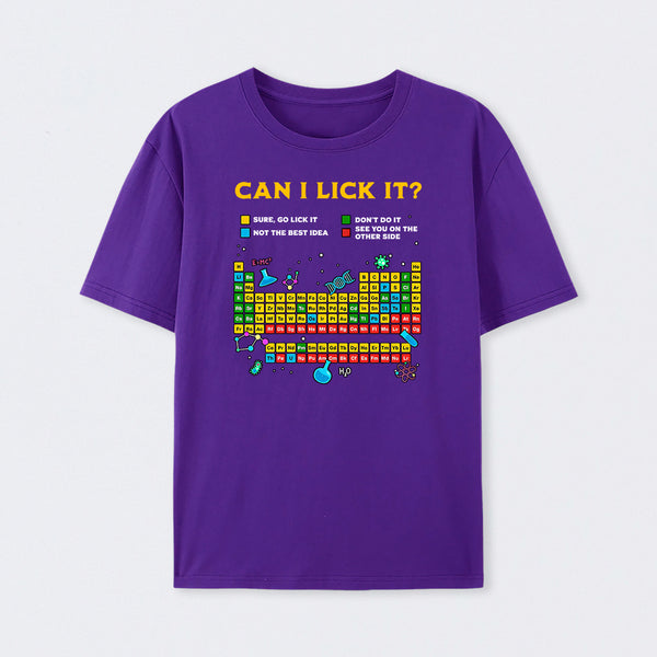 Purple Can I Lick It Periodic Table T-Shirt