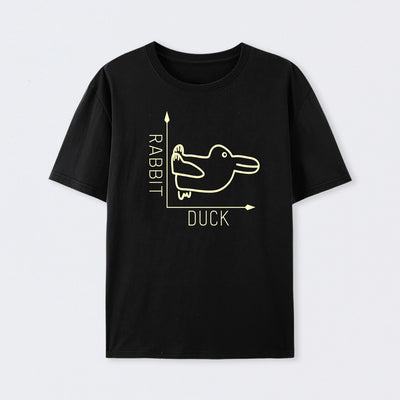 Black Rabbit or Duck Funny T-Shirt