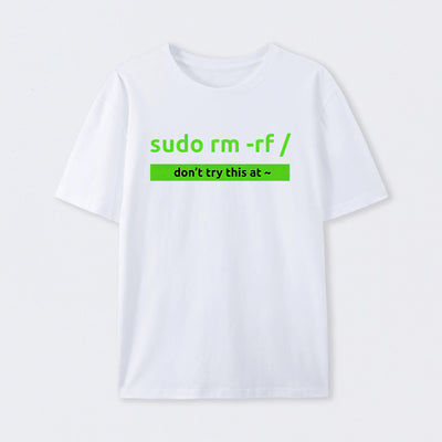 White Sudo Linux Programming Command T-Shirt