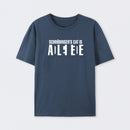 Navy SchrÖdinger's Cat ADLEIAVDE Science T-Shirt